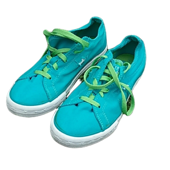 Converse one star low tops aqua Women's size 8 - Picture 2 of 10